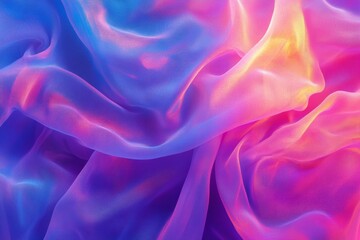 Obraz premium neon vibrant pink purple fluorescent silk fabric textile texture 