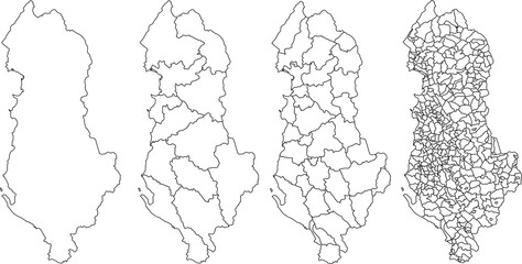 ALBANIA MAP with its administrative divisions and regions
