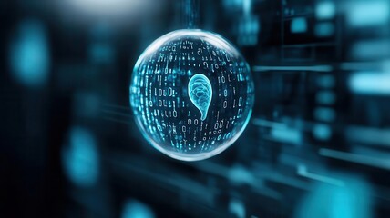 Embryo suspended in a liquid crystal display, constantly shifting, Cloning, Embryo, Life in a digital display concept