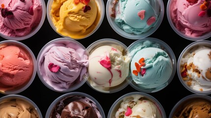 Colorful Ice Cream Background for Banner or Poster.
