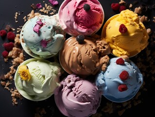 Colorful Ice Cream Background for Banner or Poster.