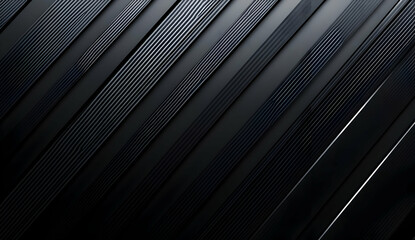 Obraz premium Abstract black texture with diagonal lines, creating a sleek and modern visual appeal for backgrounds or design projects.