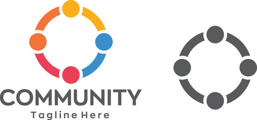 Community Logo Icon Community human Logo Abstract Community people support logo