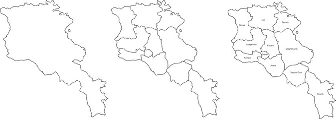 ARMENIA MAP with its administrative divisions and regions
