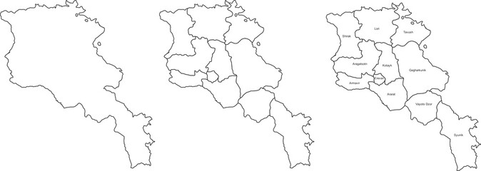 Obraz premium ARMENIA MAP with its administrative divisions and regions