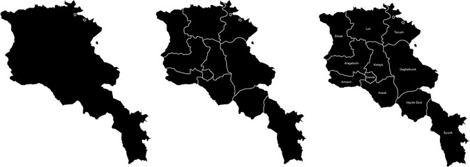 Obraz premium ARMENIA MAP with its administrative divisions and regions