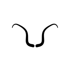 Animal horns icon, logo isolated on white background