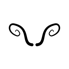 Fototapeta premium Animal horns icon, logo isolated on white background