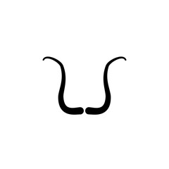Animal horns icon, logo isolated on white background