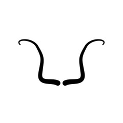 Animal horns icon, logo isolated on white background