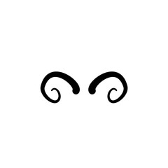 Obraz premium Animal horns icon, logo isolated on white background
