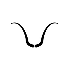 Animal horns icon, logo isolated on white background