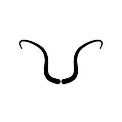 Animal horns icon, logo isolated on white background