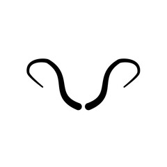 Animal horns icon, logo isolated on white background