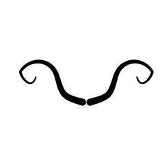 Animal horns icon, logo isolated on white background