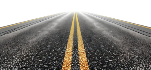 PNG Endless road into white horizon