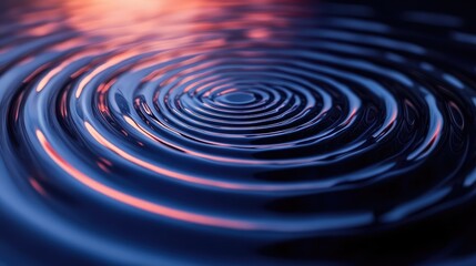 Fototapeta premium Gradually expanding ripples of light creating concentric circles in a soft gradient.