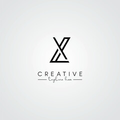 Modern Minimal Artistic Letter XL LX Logo Design. Initial Based Letter Logo Vector.