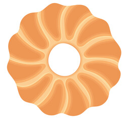 Viennese Sweet Biscuits Illustration Isolated on White Background