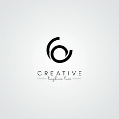 Modern Minimal Artistic Letter CO OC Logo Design. Initial Based Letter Logo Vector.