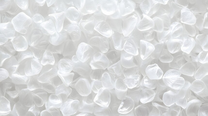 White translucend Plastic pellets Background Close-up Plastic granules Polymer plastic beads resin polymer