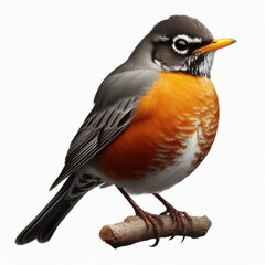 Fototapeta premium American Robin isolated on a white background