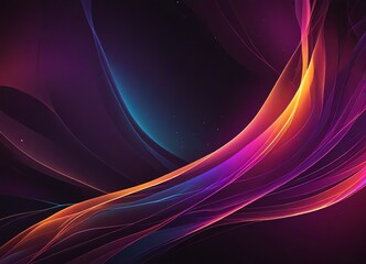 Naklejka premium A futuristic and vibrant background of an abstract glowing lines