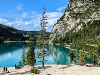 Lago di Braies in the dolomites