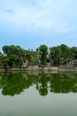 Shyam Sarobar lake, at Puthia Rajbari complex.
