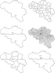 Fototapeta premium BELGIUM MAP with its administrative divisions and regions