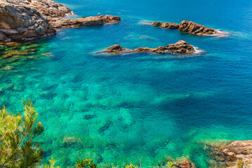 Calas de Aguafreda y Sa Tuna, Begur, Catalonia, Spain