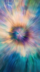 Obraz premium A vibrant swirl of colors radiates light and energy in a mesmerizing abstract design