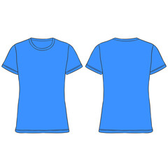 blue woman tshirt mockup