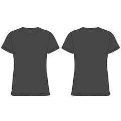 Naklejka premium black women tshirt mockup