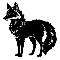 Fox Black vector silhouette