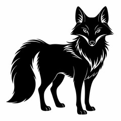 Fox Black vector silhouette