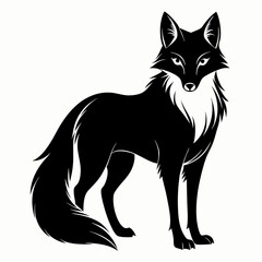 Fox Black vector silhouette