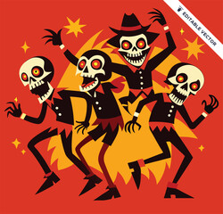 Halloween concept illustration design 