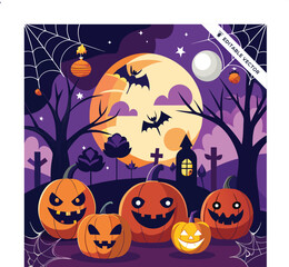 Halloween concept illustration design 