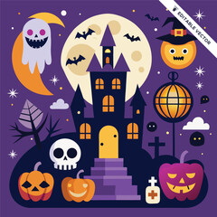 Halloween concept illustration design 