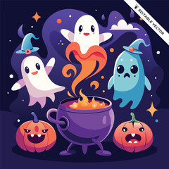 Halloween concept illustration design 