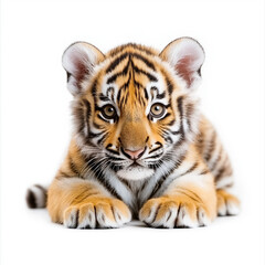 Fototapeta premium Tiger Cub Isolated