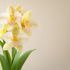 Naklejka premium Vanilla Orchid Isolated