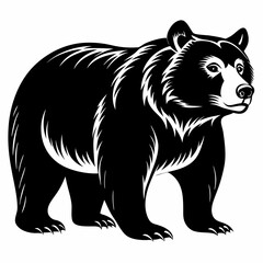 Bear Black vector silhouette