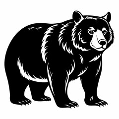 Bear Black vector silhouette