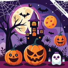 Halloween concept illustration design 