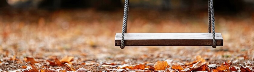 Empty Swing Set in Autumn.
