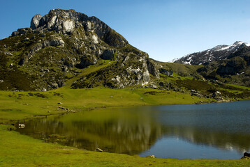 Landscape in Lagos de Covadonga, Asturias, Spain