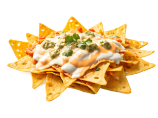 nachos isolated transparent with clipping path
