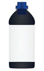 Plastic chemic liquid  bottle. vector illustration